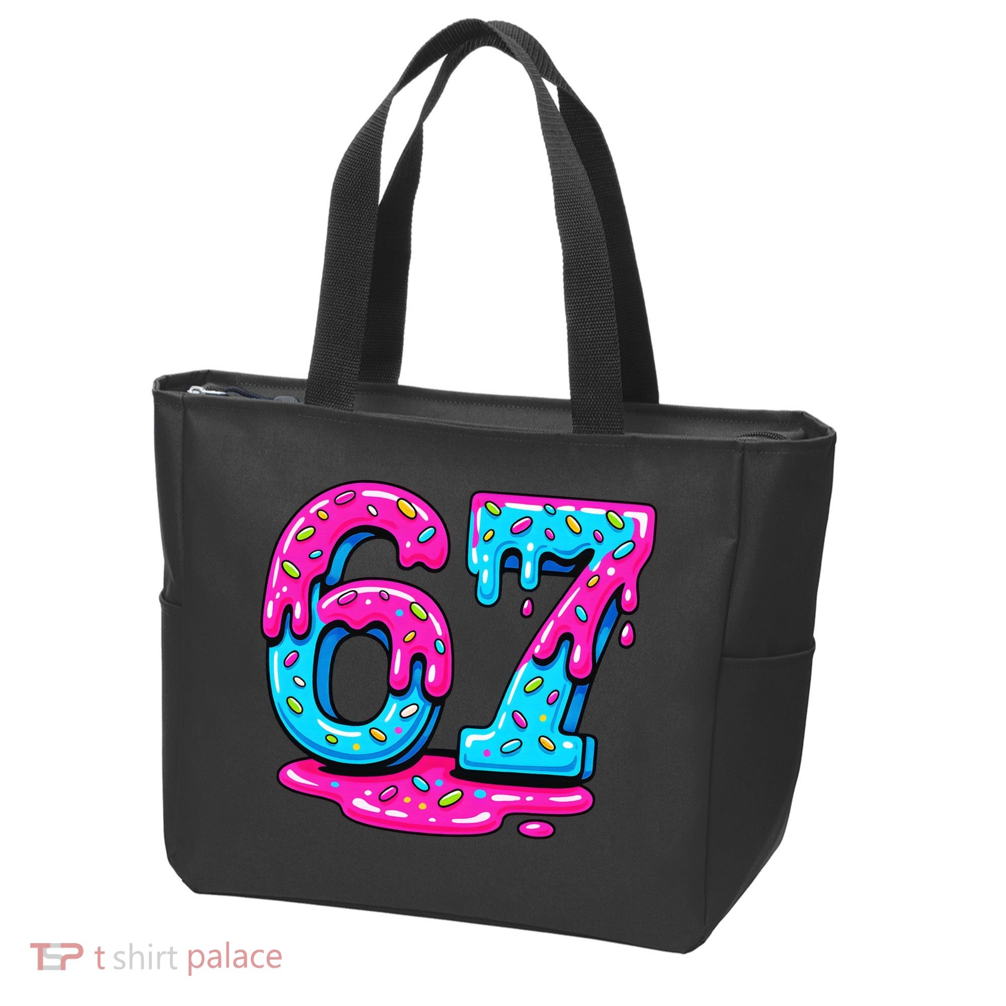 Funny 67 Six Seven Meme Ice Cream Drip 6-7 Tote Bag