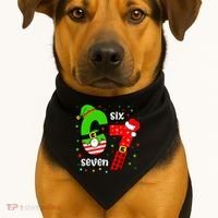 Funny 6-7 Six Seven Christmas Elf Santa Xmax 67 USA-Made Doggie Bandana thumb 1