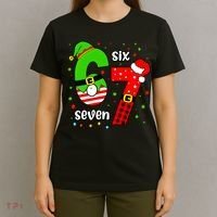 Funny 6-7 Six Seven Christmas Elf Santa Xmax 67 T-Shirt thumb 4