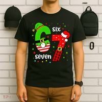 Funny 6-7 Six Seven Christmas Elf Santa Xmax 67 T-Shirt thumb 6