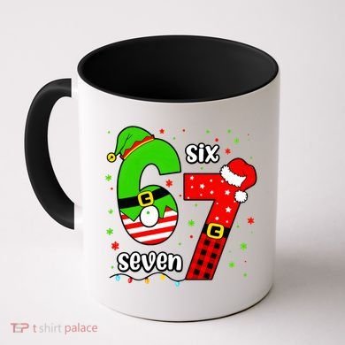 Funny 6-7 Six Seven Christmas Elf Santa Xmax 67 Coffee Mug