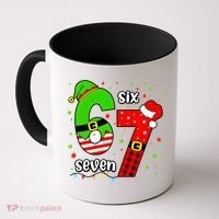 Funny 6-7 Six Seven Christmas Elf Santa Xmax 67 Coffee Mug thumb 0