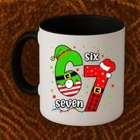 Funny 6-7 Six Seven Christmas Elf Santa Xmax 67 Coffee Mug thumb 2