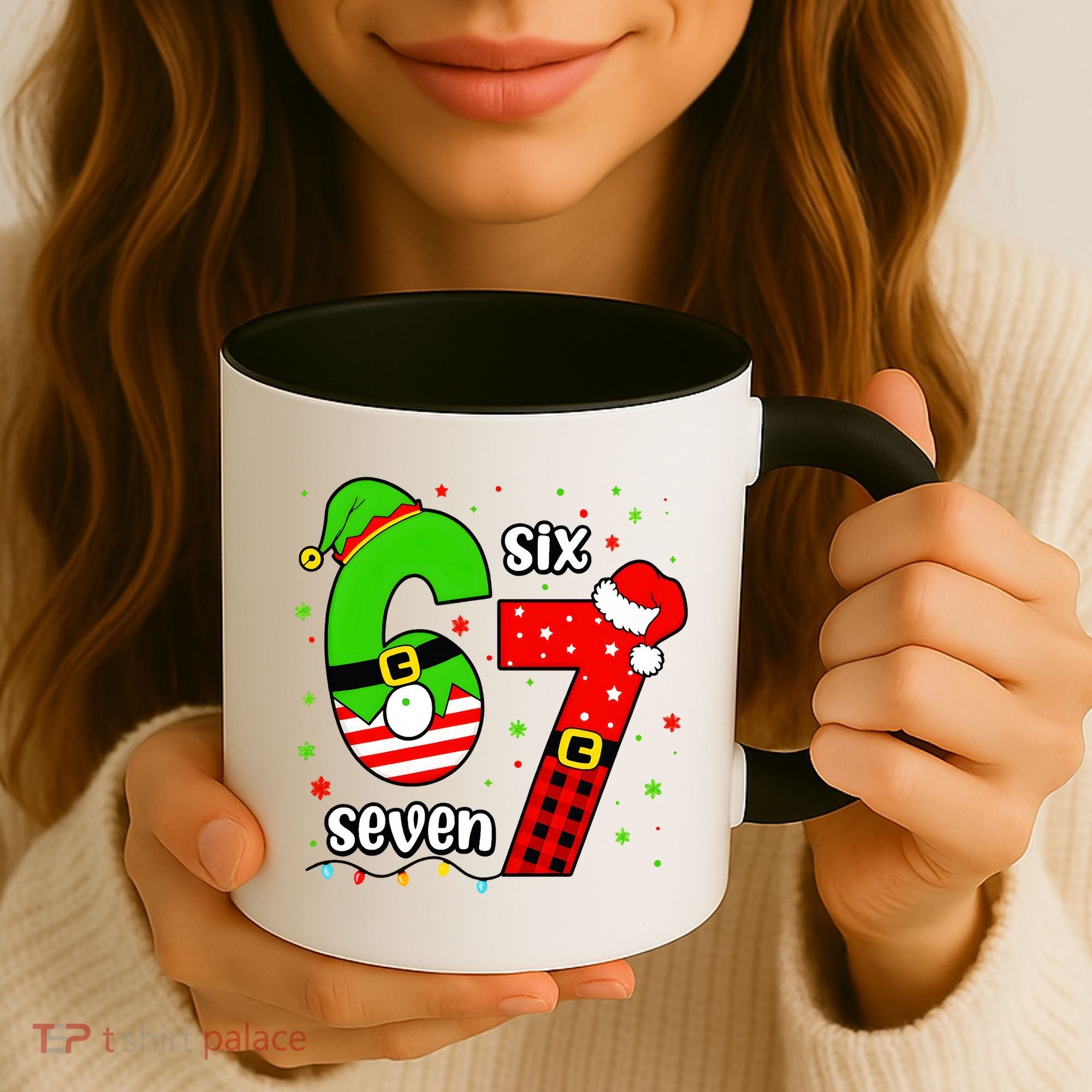 Funny 6-7 Six Seven Christmas Elf Santa Xmax 67 Coffee Mug