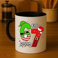 Funny 6-7 Six Seven Christmas Elf Santa Xmax 67 Coffee Mug thumb 4