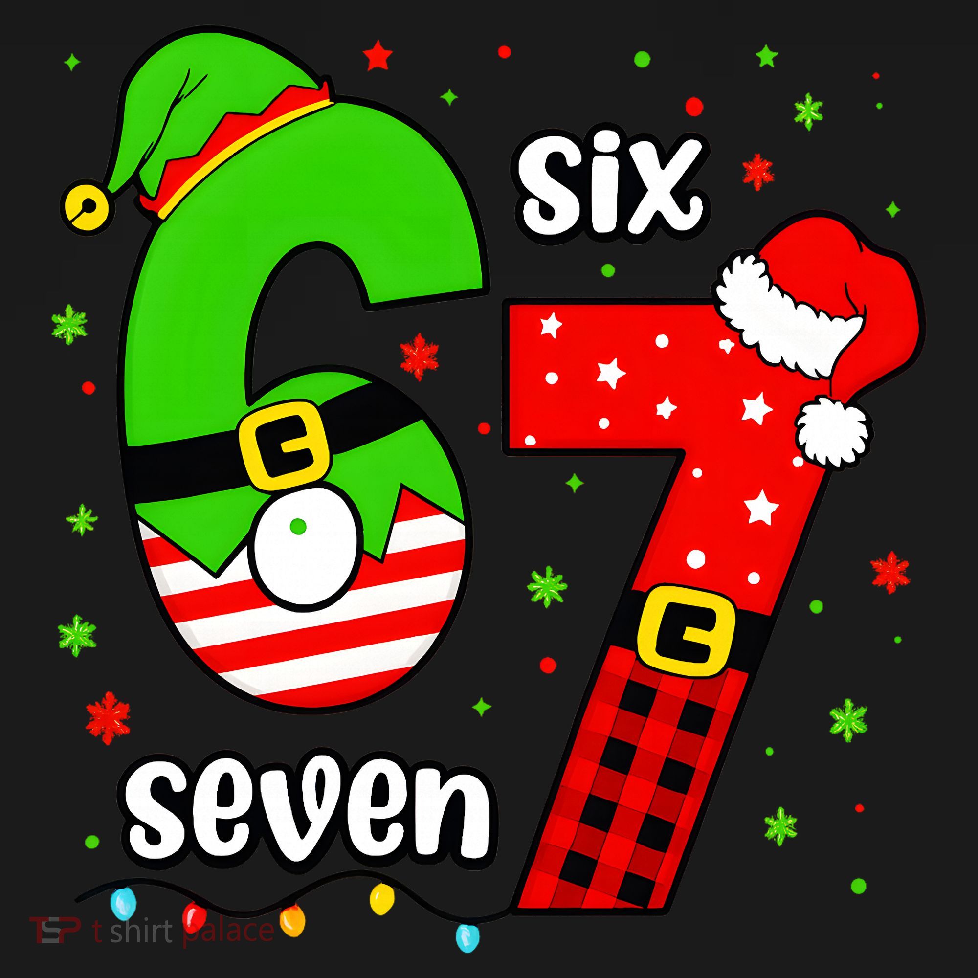Funny 6-7 Six Seven Christmas Elf Santa Xmax 67 Mousepad
