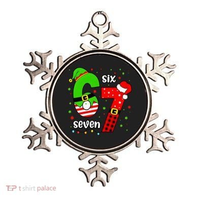 Funny 6-7 Six Seven Christmas Elf Santa Xmax 67 Ornament