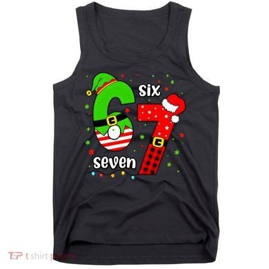 Funny 6-7 Six Seven Christmas Elf Santa Xmax 67 Tank Top