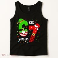 Funny 6-7 Six Seven Christmas Elf Santa Xmax 67 Tank Top thumb 2