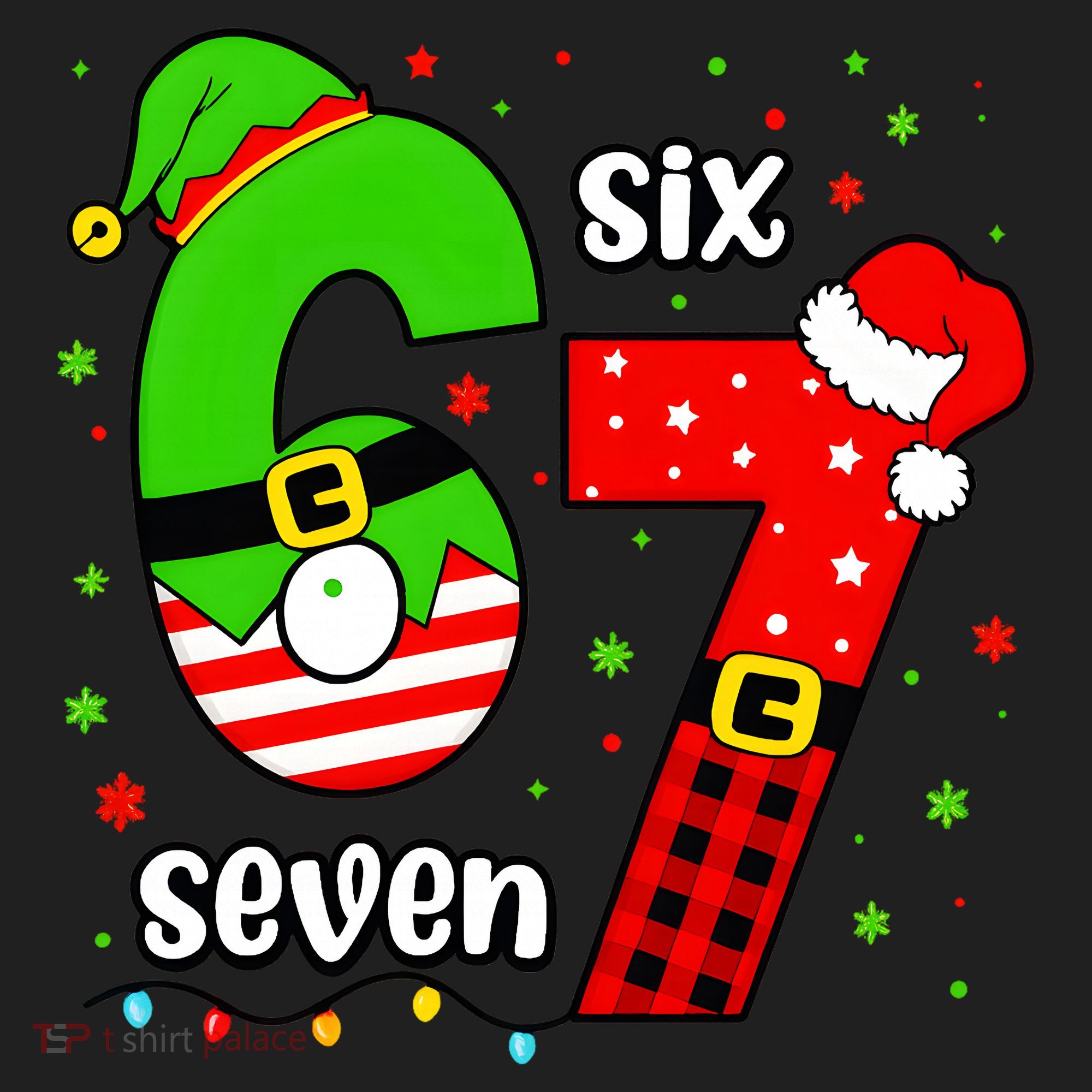 Funny 6-7 Six Seven Christmas Elf Santa Xmax 67 Golf Towel