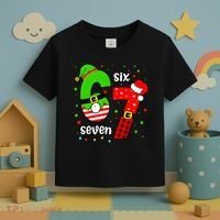 Funny 6-7 Six Seven Christmas Elf Santa Xmax 67 Toddler T-Shirt thumb 3