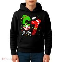 Funny 6-7 Six Seven Christmas Elf Santa Xmax 67 Kids Hoodie thumb 4