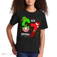 Funny 6-7 Six Seven Christmas Elf Santa Xmax 67 Kids T-Shirt thumb 2