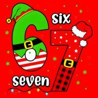 Funny 6-7 Six Seven Christmas Elf Santa Xmax 67 Santa Hat thumb 1