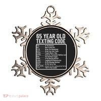 Funny 65 Year Old Texting Code Birthday Ornament thumb 0