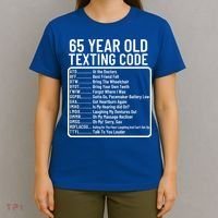 Funny 65 Year Old Texting Code Birthday T-Shirt thumb 4