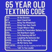 Funny 65 Year Old Texting Code Birthday Women's Tank Top thumb 5