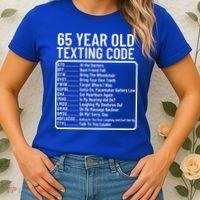 Funny 65 Year Old Texting Code Birthday Women's T-Shirt thumb 2