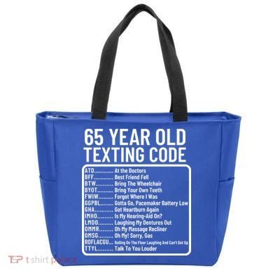 Funny 65 Year Old Texting Code Birthday Tote Bag