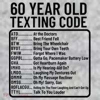 Funny 60 Year Old Texting Code Birthday The Baniff Cuffed Pom Beanie thumb 2
