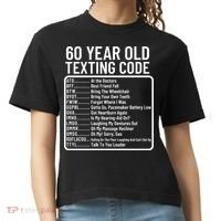 Funny 60 Year Old Texting Code Birthday Comfort Colors Boxy T-Shirt thumb 0