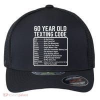 Funny 60 Year Old Texting Code Birthday Flexfit Unipanel Trucker Cap thumb 0