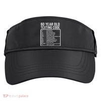 Funny 60 Year Old Texting Code Birthday Adult Drive Performance Visor thumb 0