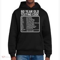 Funny 60 Year Old Texting Code Birthday District V.I.T. Heavyweight Hoodie thumb 0
