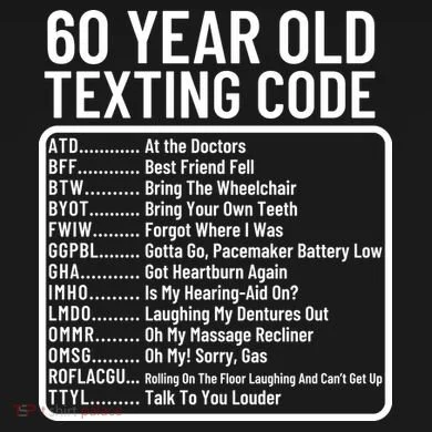 Funny 60 Year Old Texting Code Birthday Toddler Hoodie
