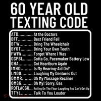 Funny 60 Year Old Texting Code Birthday Kids Sweatshirt thumb 2