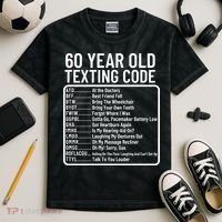 Funny 60 Year Old Texting Code Birthday Kids Tie-Dye T-Shirt thumb 2