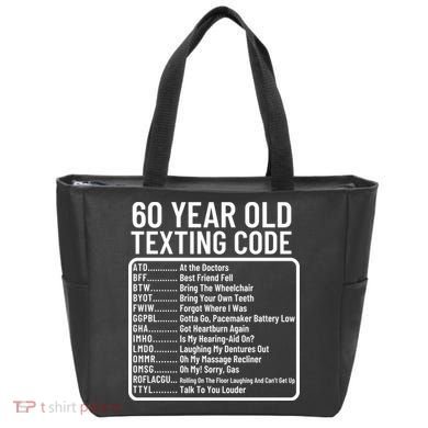 Funny 60 Year Old Texting Code Birthday Tote Bag