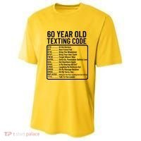 Funny 60 Year Old Texting Code Birthday Youth Performance Sprint T-Shirt thumb 0