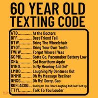 Funny 60 Year Old Texting Code Birthday Premium T-Shirt thumb 3