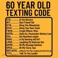 Funny 60 Year Old Texting Code Birthday Baby Bodysuit thumb 2