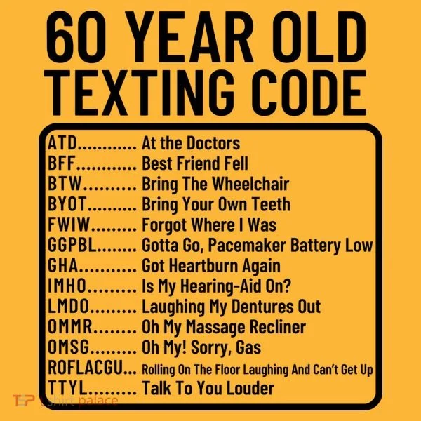 Funny 60 Year Old Texting Code Birthday Baby Bodysuit