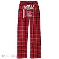 Funny 60 Year Old Texting Code Birthday Women's Flannel Plaid Pajama Pants thumb 0