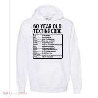 Funny 60 Year Old Texting Code Birthday Comfort Colors Garment-Dyed Hooded Sweatshirt thumb 0