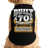Funny 70th Birthday Gift BDay Gift Saying Age 70 Year Joke Doggie Tank thumb 0