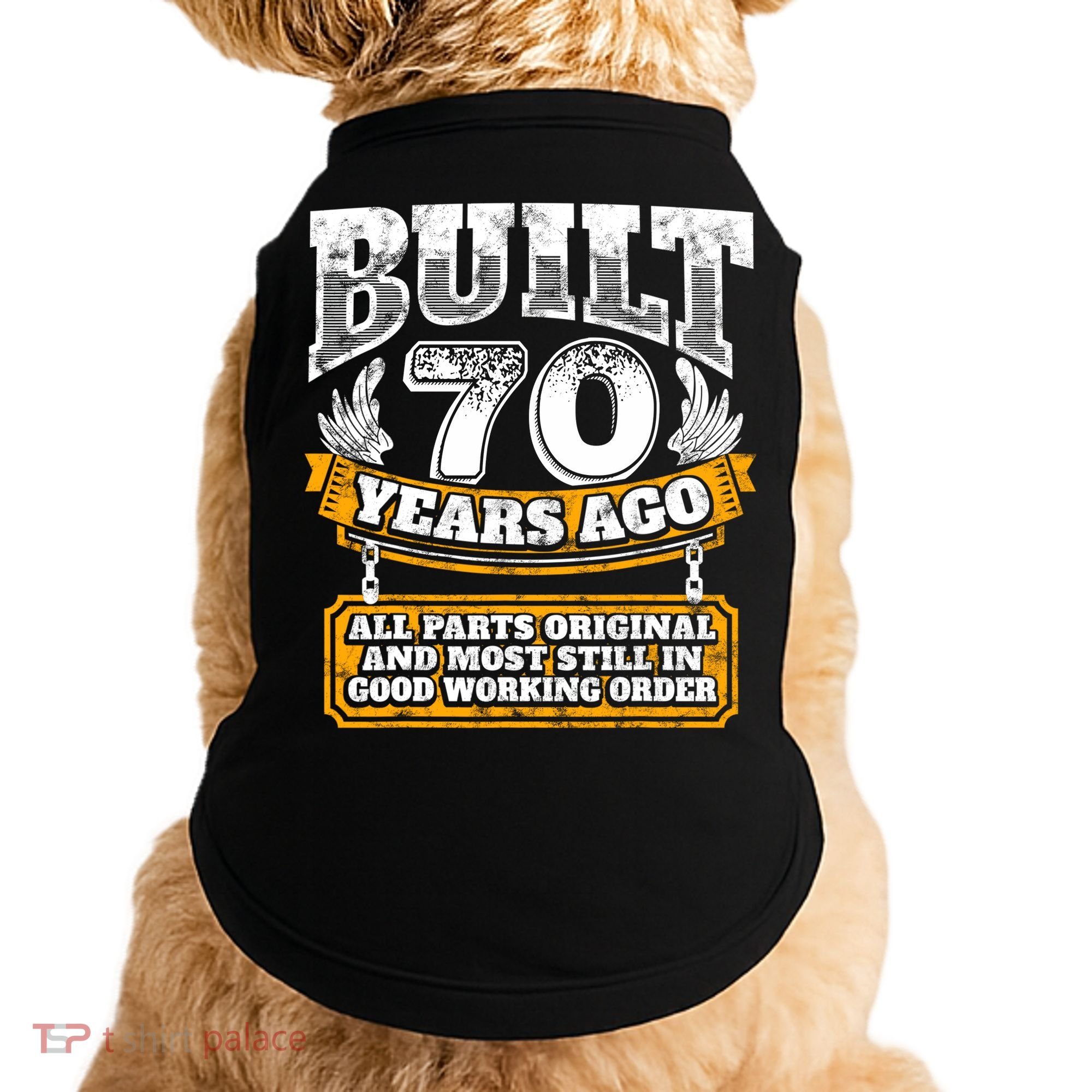Funny 70th Birthday Gift BDay Gift Saying Age 70 Year Joke Doggie Tank