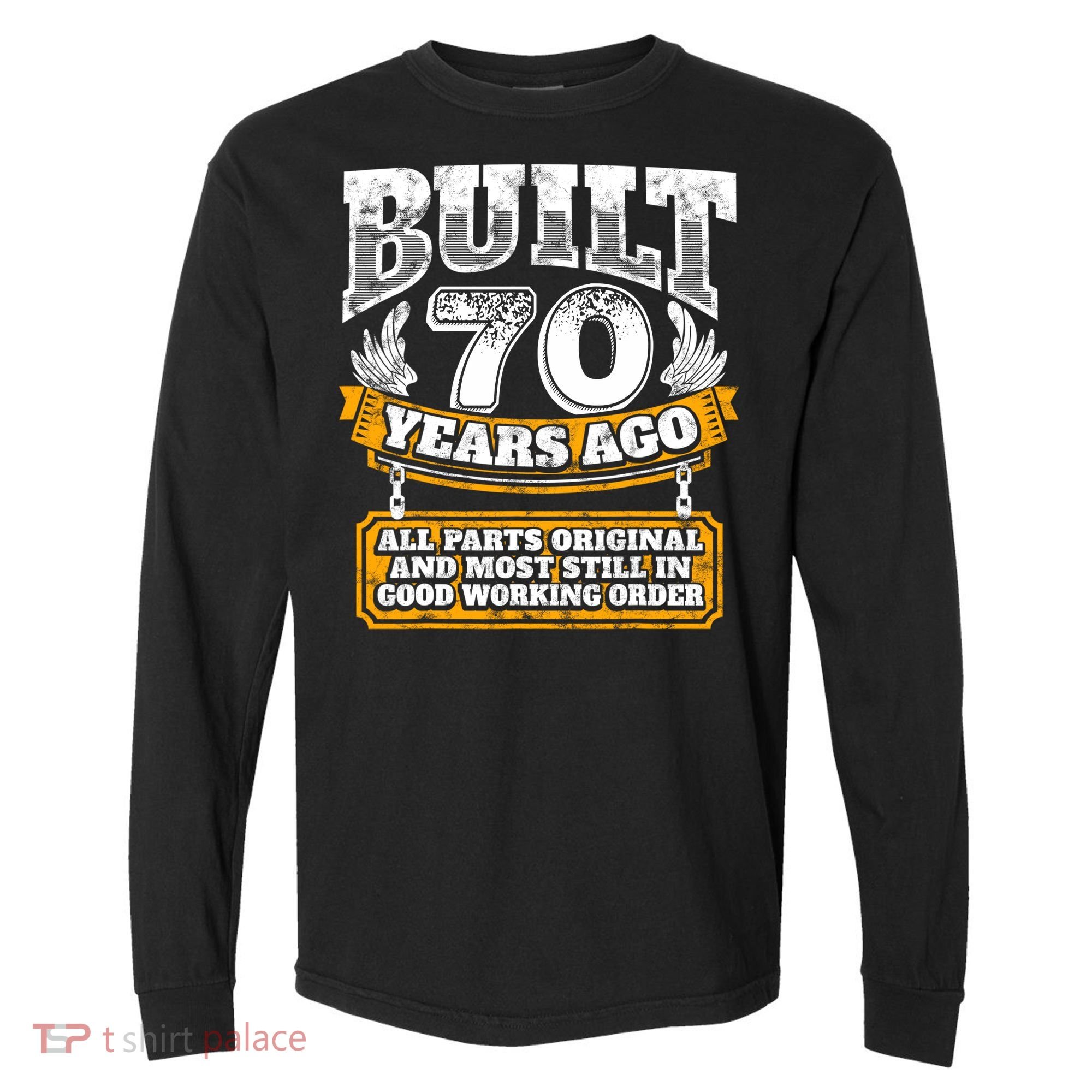 Funny 70th Birthday Gift BDay Gift Saying Age 70 Year Joke Comfort Colors Heavyweight Long Sleeve T-Shirt
