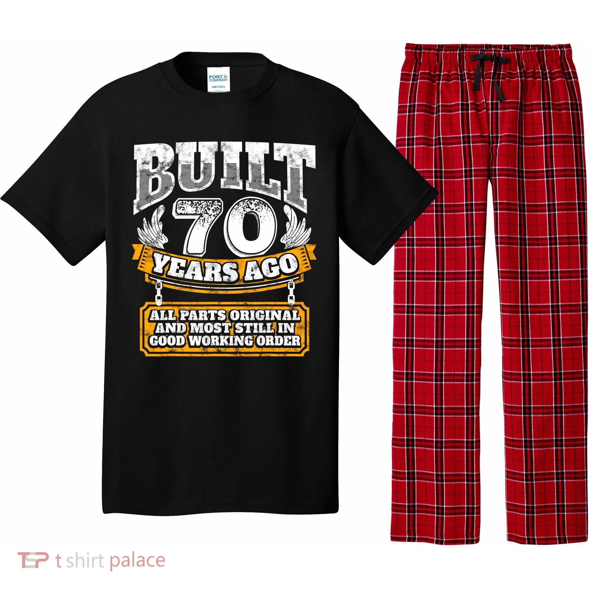 Funny 70th Birthday Gift BDay Gift Saying Age 70 Year Joke Pajama Set
