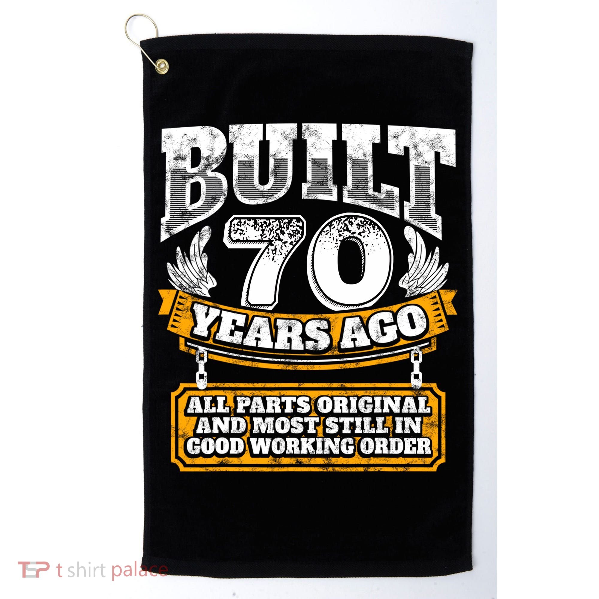 Funny 70th Birthday Gift BDay Gift Saying Age 70 Year Joke Golf Towel