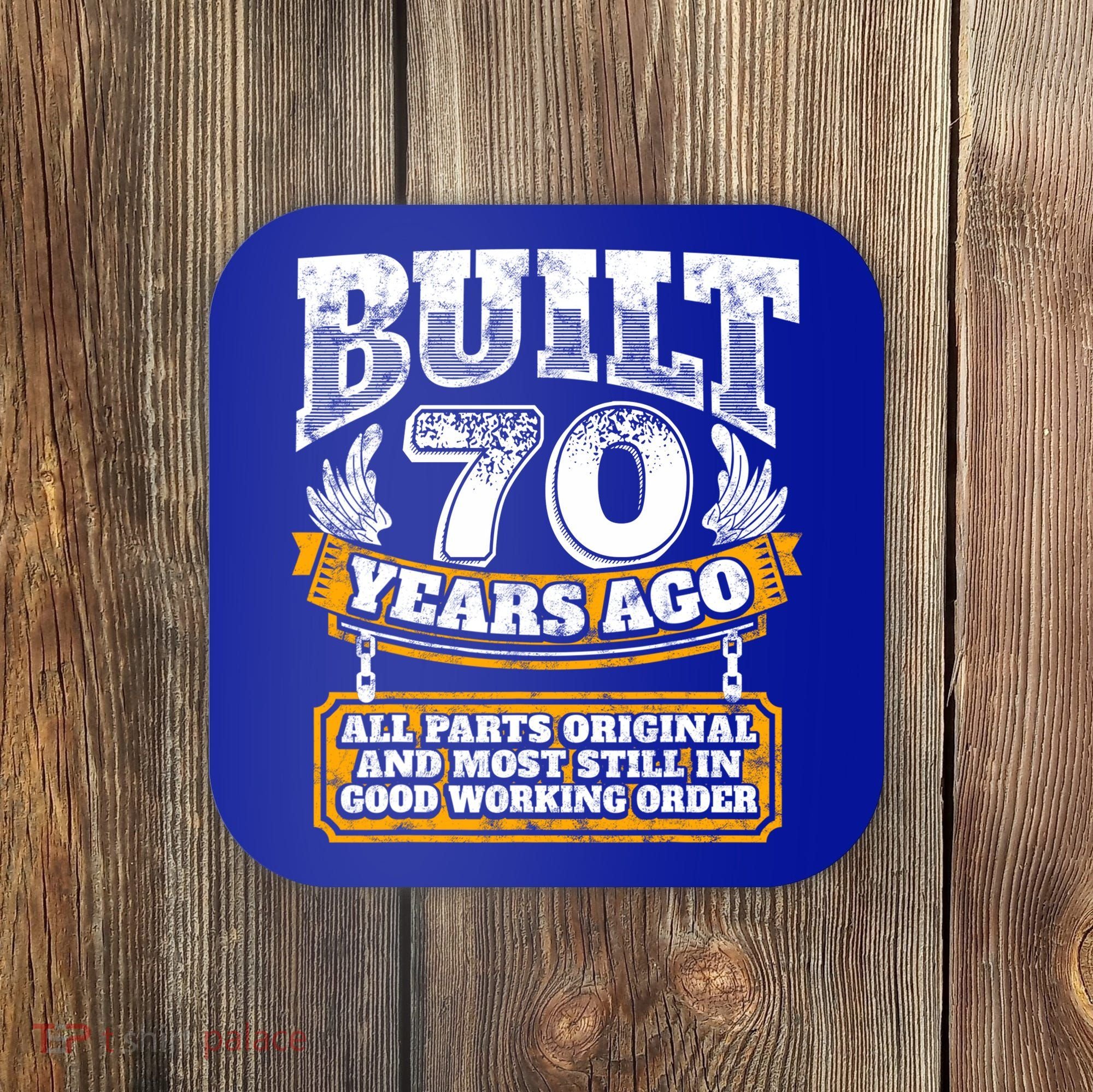 Funny 70th Birthday Gift BDay Gift Saying Age 70 Year Joke Coaster