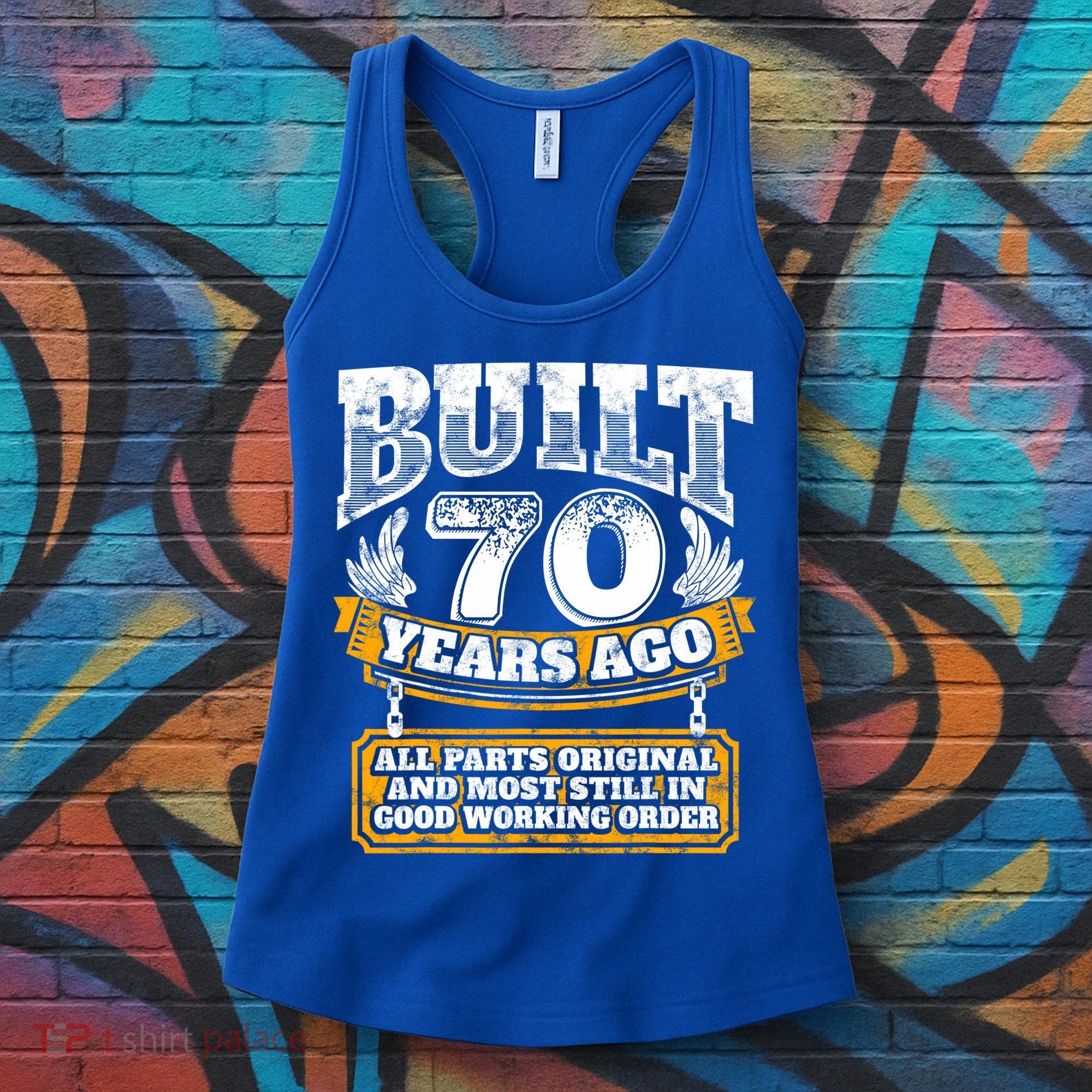 Funny 70th Birthday Gift BDay Gift Saying Age 70 Year Joke Women's Tank Top