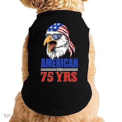Funny 75th Birthday Gift Usa Eagle Patriotic Gift Cool Gift Doggie Tank