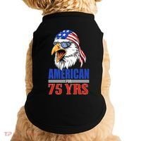 Funny 75th Birthday Gift Usa Eagle Patriotic Gift Cool Gift Doggie Tank thumb 0