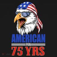 Funny 75th Birthday Gift Usa Eagle Patriotic Gift Cool Gift Women's Hoodie thumb 2