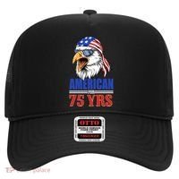 Funny 75th Birthday Gift Usa Eagle Patriotic Gift Cool Gift Hat thumb 0