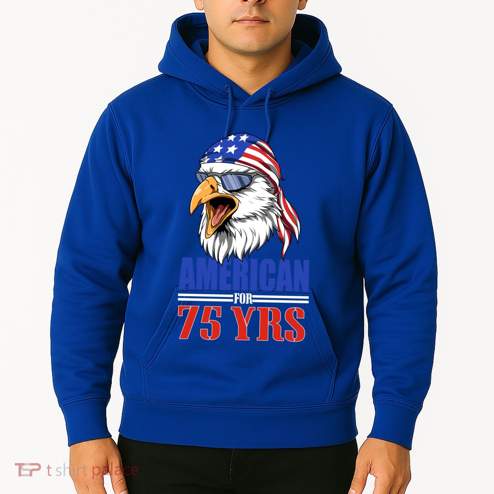 Funny 75th Birthday Gift Usa Eagle Patriotic Gift Cool Gift Hoodie